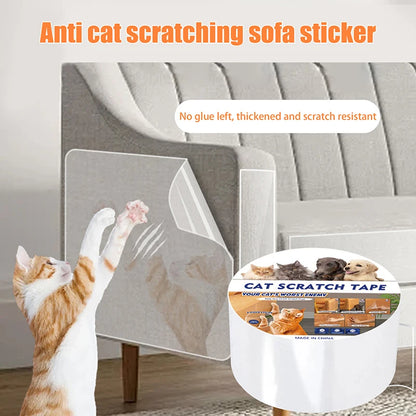 PVC Sofa Clear Waterproof Tape Furniture Guard Transparent Self-Adhesive Cats From Scratching Furniture Protectors Tape