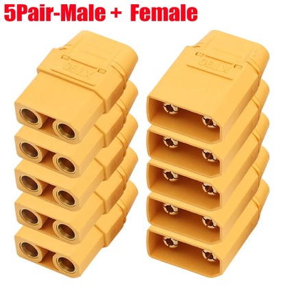 XT90 Male Female Connectors Plug Welding Terminal Plugs for RC Lipo Battery Motor Charge Lead Plugs Banana Male Female Adapter