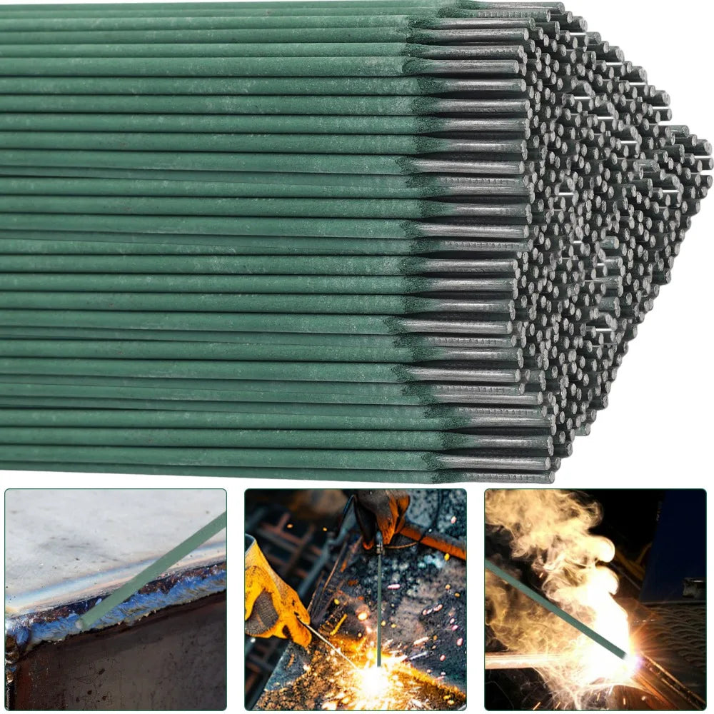 300x2mm Green Welding Rods Cored Wire Rod Solder Low Melting Point Coated Electrod Solder Universal Carbon Steel Weld Bar Stick