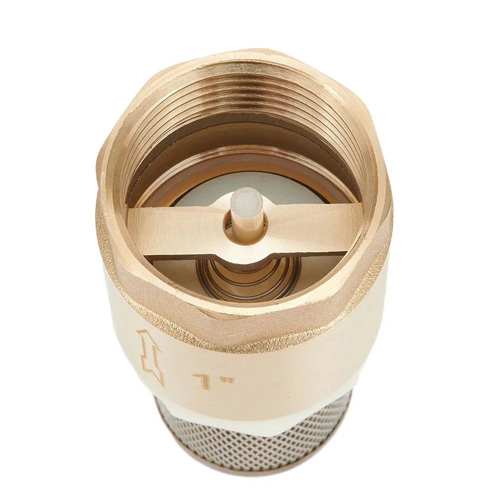 Brass Foot Valve DN25 With Check Valve Stainless Steel Basket Suction Basket 1 Inch Internal Thread Foot Valve 25 Mm