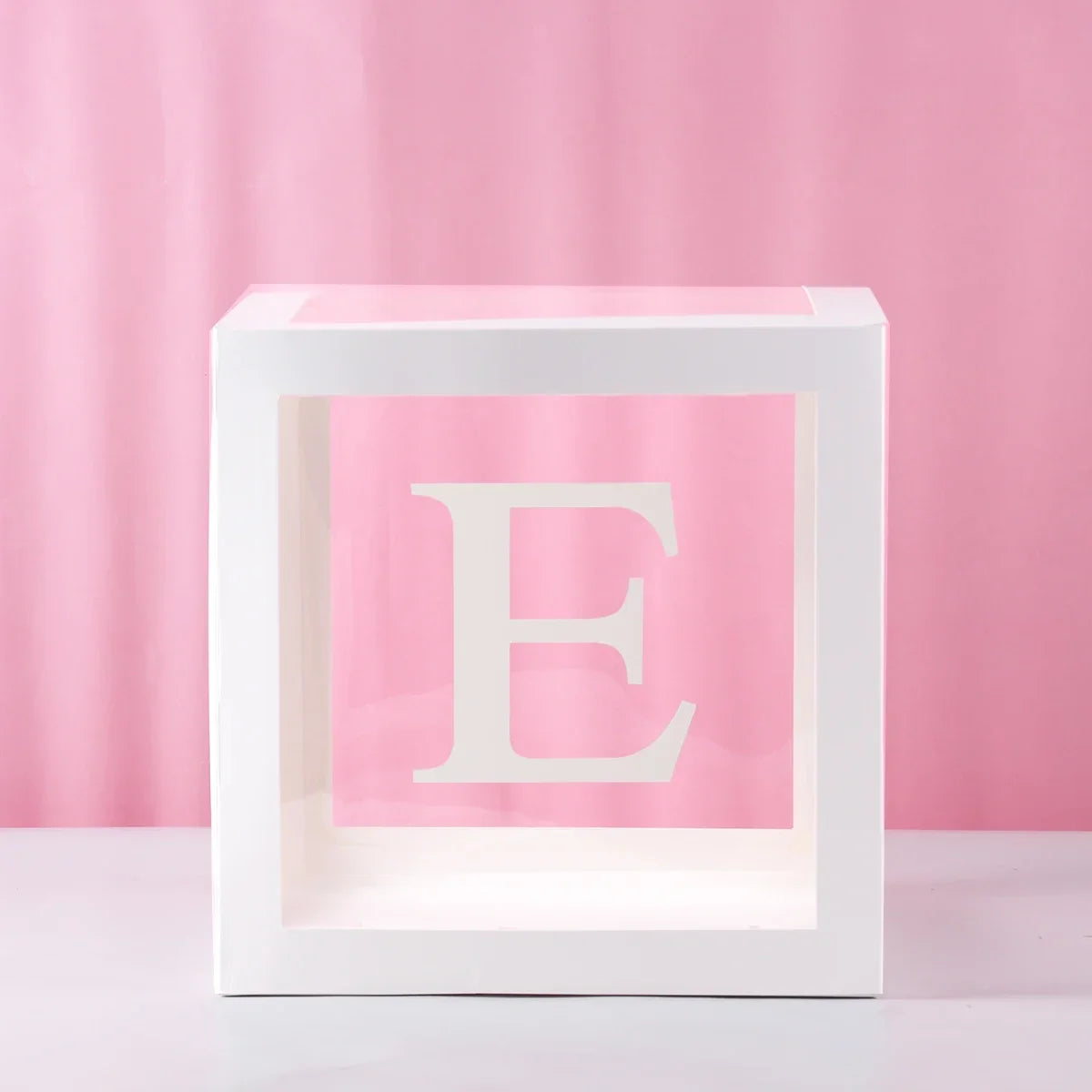 27/25cm Custom Transparent Letter Box A-Z Baby Shower Girl 1st Birthday Party Decoration Kids Wedding Birthday Balloon DIY Box