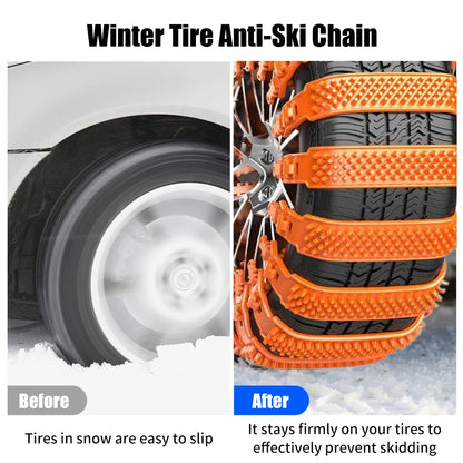 10/1Pcs Anti Skid Snow Chains Car Winter Tire Wheels Chain Winter Outdoor Snow Tire Emergency Anti-Skid Auto Accessories