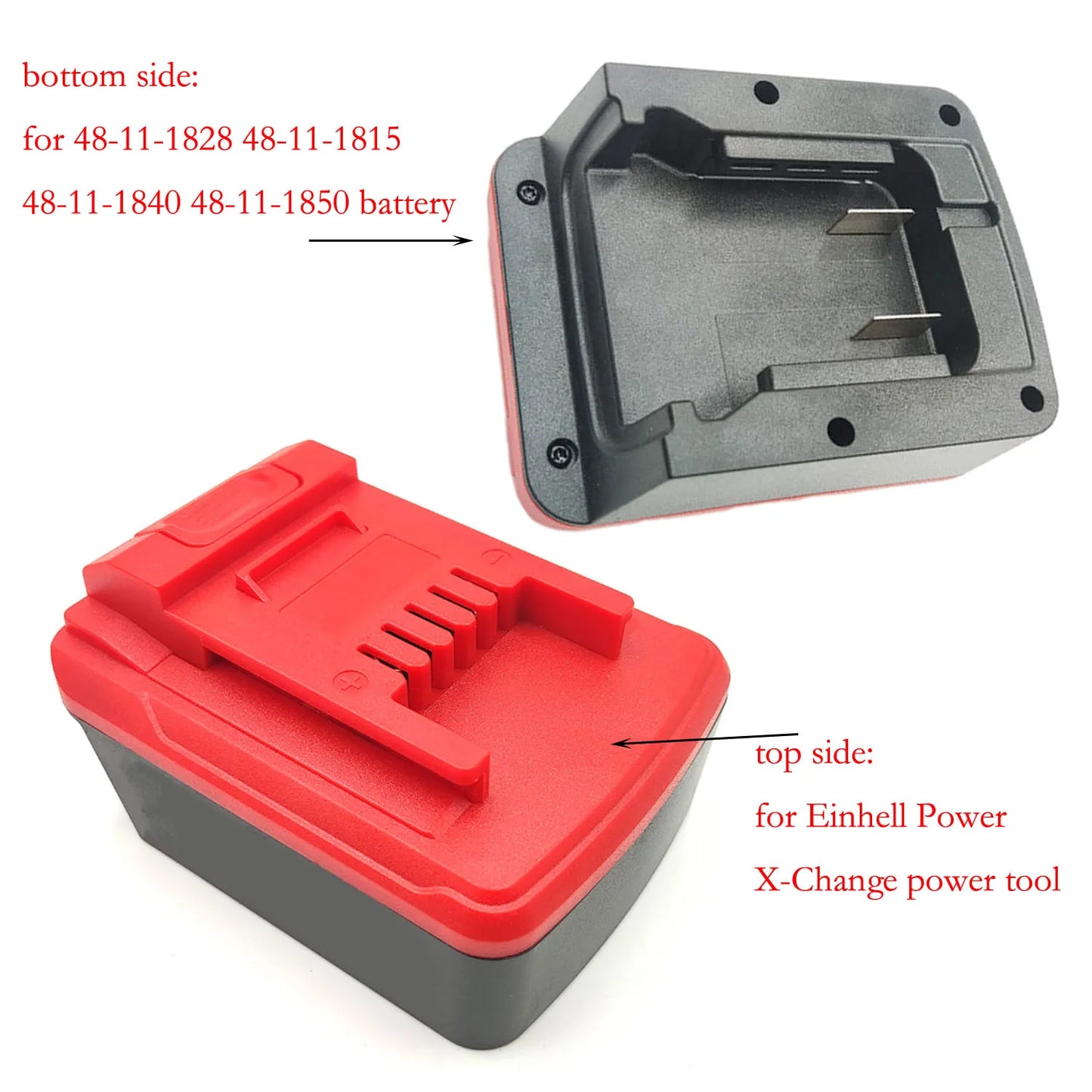 1pcs Battery Adapter For 48-11-1828 48-11-1815 48-11-1840 48-11-1850  Lithium Battery Power Tools For Einhell Power X-Change 18V