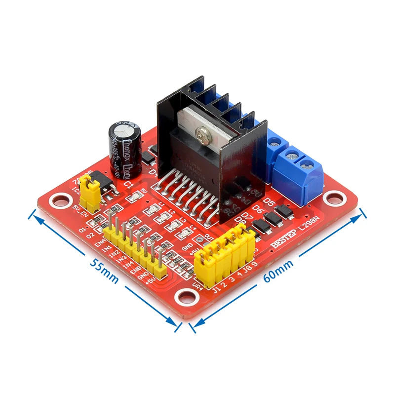 L298N Dual H-Bridge Motor Driver Board Module for DC and Stepper Motors Robot Car Control