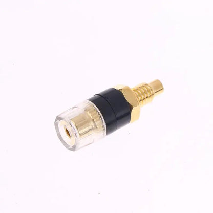 4/10Pcs Brass Terminal Connector With Transparent Shell Banana Plug Socket 4mm Gold Plated HIFI Ser Amplifier Binding Posts