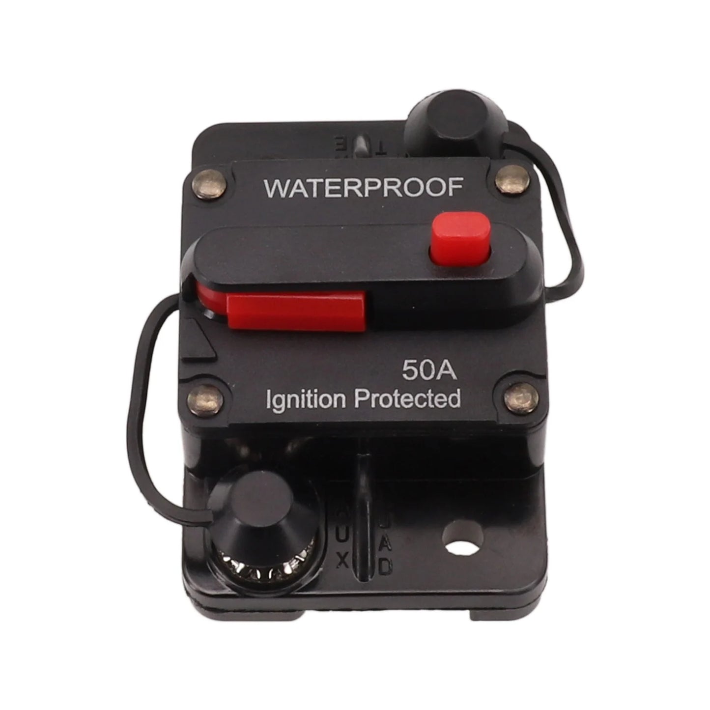 Color Black Manual Reset Fuse Sealed And Waterproof M6 Connection Studs Manual Reset Switch Protective Rubber Cap