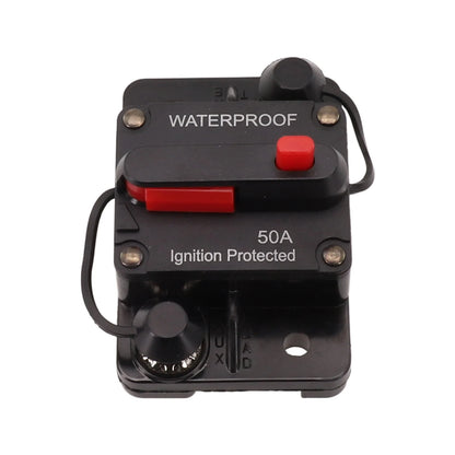 Color Black Manual Reset Fuse Sealed And Waterproof M6 Connection Studs Manual Reset Switch Protective Rubber Cap