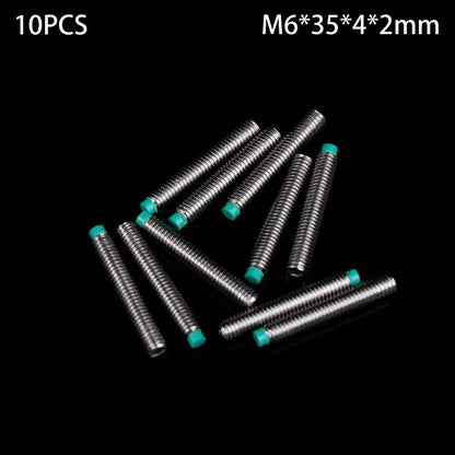 POM Head Stainless Steel M6 Buffer Screw 10PCS | Nylon Tip Wire Setting Machine Rice Screw