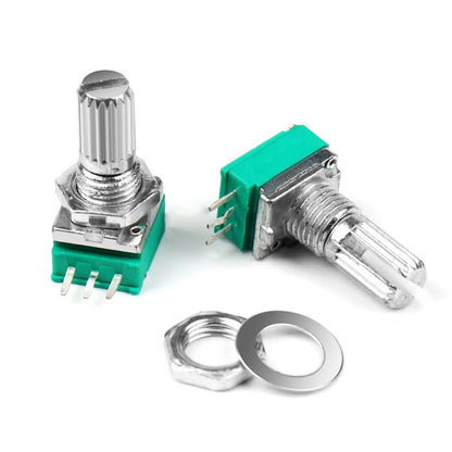Audio Equipment 60*60*60 Mm Sealing Potentiometer Knurled Shaft Potentiometer Control Device Plastic Shell Single Linear Use