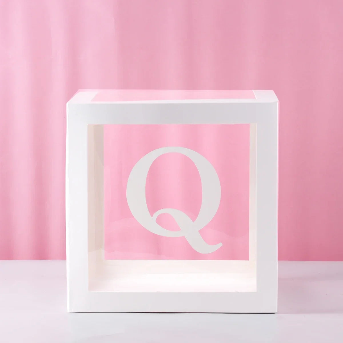27/25cm Custom Transparent Letter Box A-Z Baby Shower Girl 1st Birthday Party Decoration Kids Wedding Birthday Balloon DIY Box