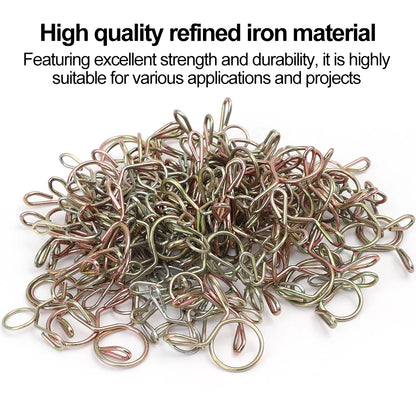 20/10Pcs Spring Hoop Hose Clamp Zinc Plated Pipe Clip Fuel Tube Water Pipe Air Tubing Fixed Clip Assortment Kit Home Hardware