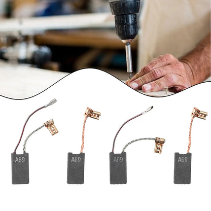 Long Lasting Carbon Brushes 1617014135 for Rotary Hammer For GBH540DE GSH 5CE GSH 5 E GBH745DE GBH745D Set of 4