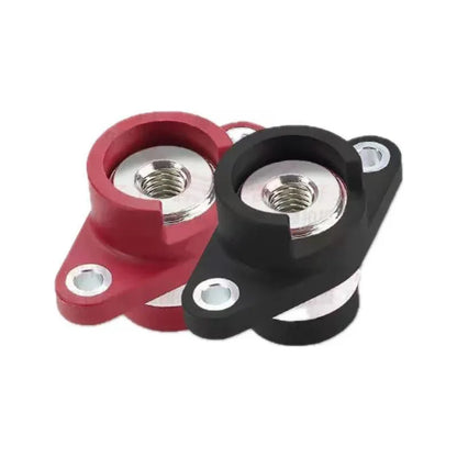 150A M8 Threaded Hole Battery Terminal Copper Nickel Plated Red Black Penetration Connection Terminal