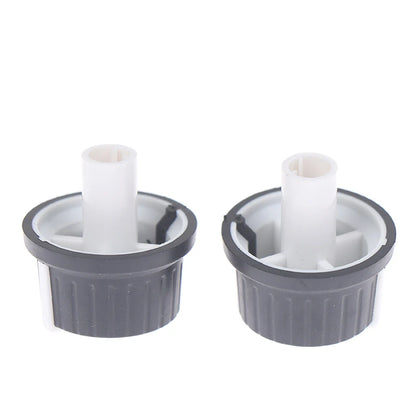 2 Piece 25*25.5MM black and white rubber half shaft knob potentiometer rotary encoder volume switch knob
