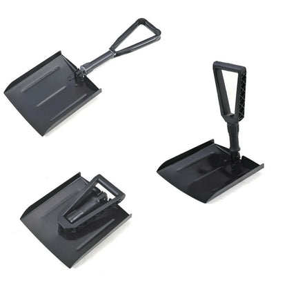 For Car Trunk Folding Snow Shovel Black Compact Snow Shovel With Pouch Snow Shovel Carry Pouch Included Multi-purpose Use