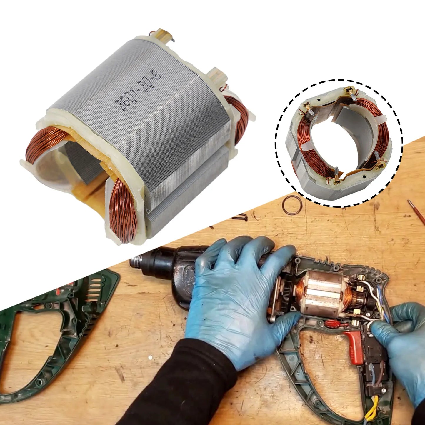 1pc Motor Stator Replacment Non-OEM Product For GBH2-26DRE Metal Rotary Spare Parts For GBH2-26 2023 Brand New