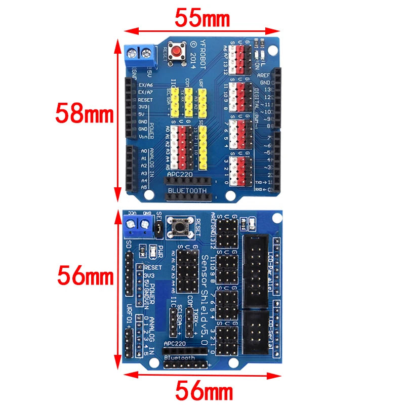 V5 Sensor Shield Expansion Board for Arduino UNO R3