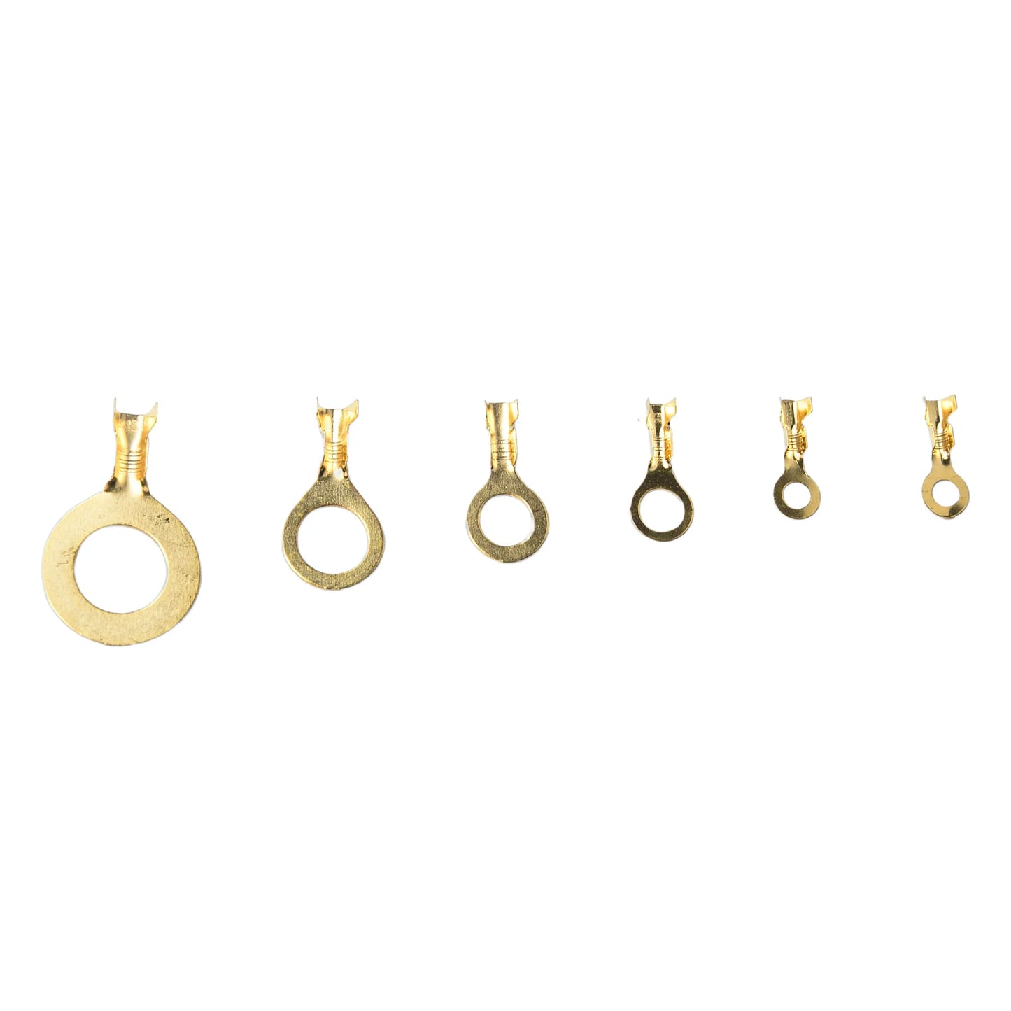 10.0mm 20pcs Ring Eye Terminal Different Sizes 150PCS Brass Material Manual Measurement Slight Measurement Deviation