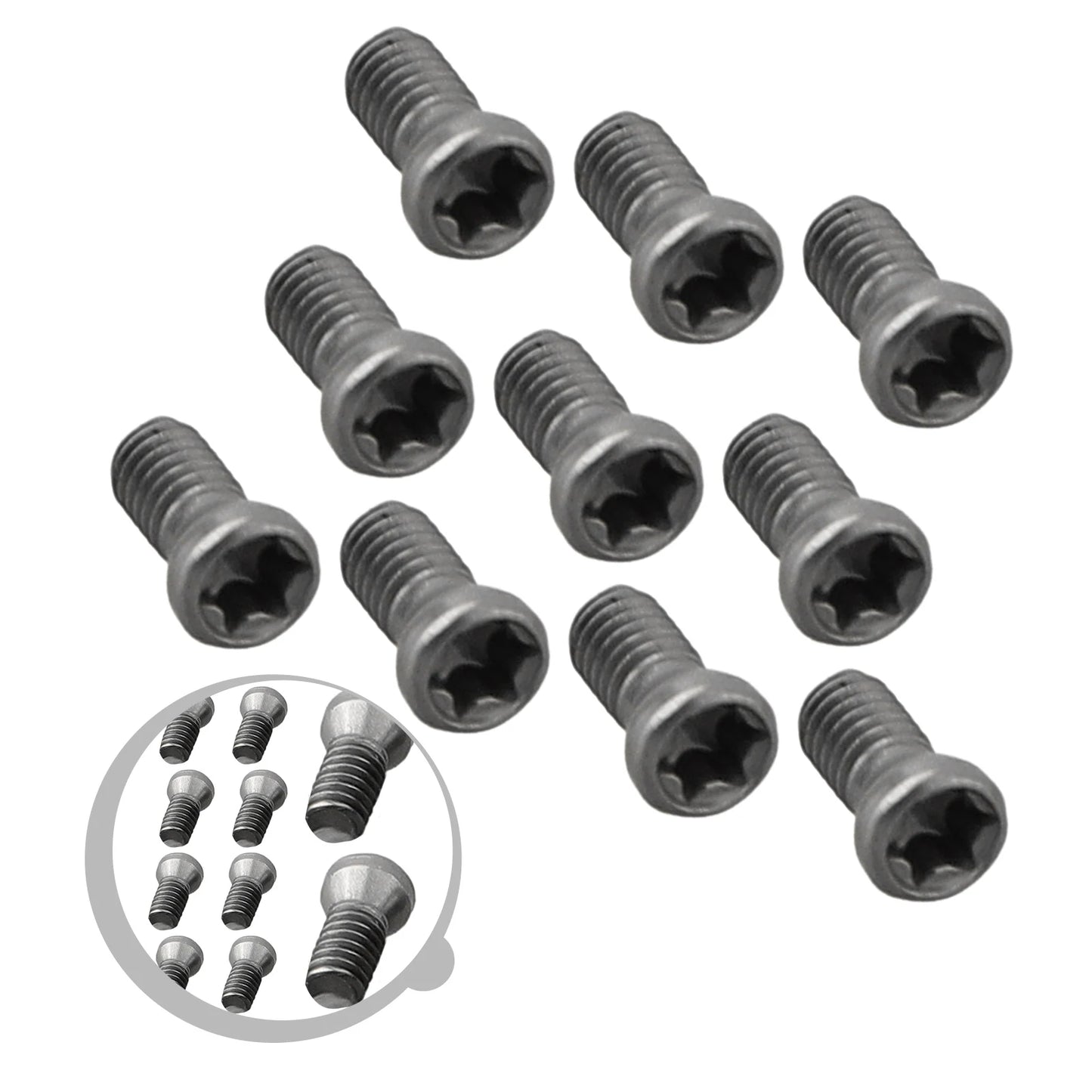 Torx Steel Screws M2.5 x 7mm / M2.5 x 6mm for CNC Lathe Tools and Carbide Insert Replacement