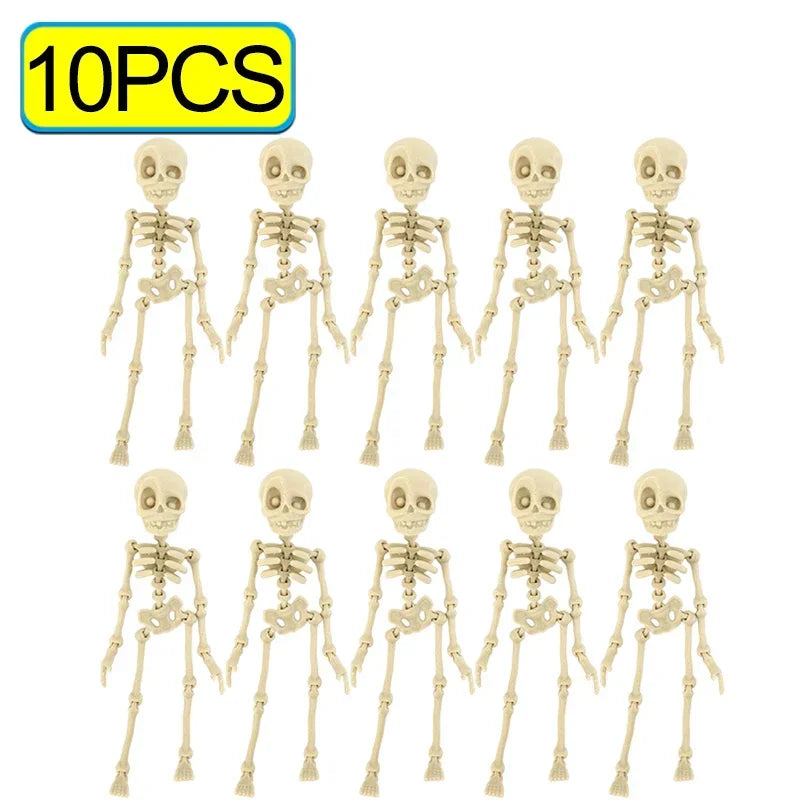 10/1PCS Halloween 3D Poseable Skeleton Magnet with Movable Joints Refrigerator Decoration Halloween Creative DIY Craft Ornament