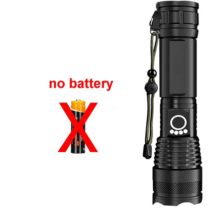 10000LM LED Flashlight Rechargeable Zoom Tactical Torch