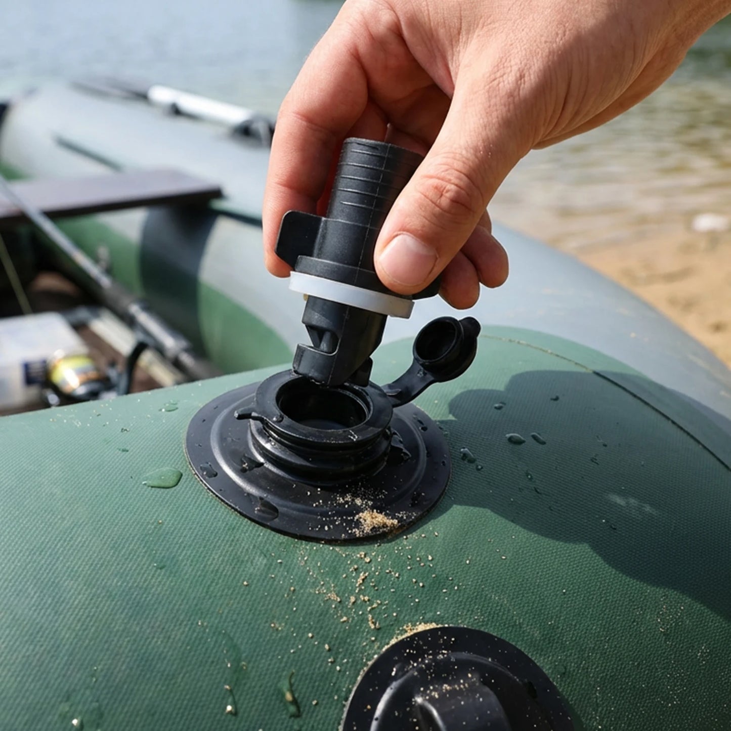 Universal Inflatable Boat Air Valve Adapter – Pump Converter Nozzle for Kayak, Paddle Board & Rubber Dinghy Pump Connector Tool
