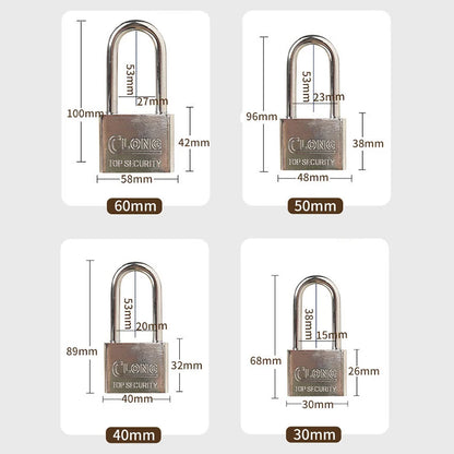 Stainless Steel Waterproof Padlock Same Key Open All Locks