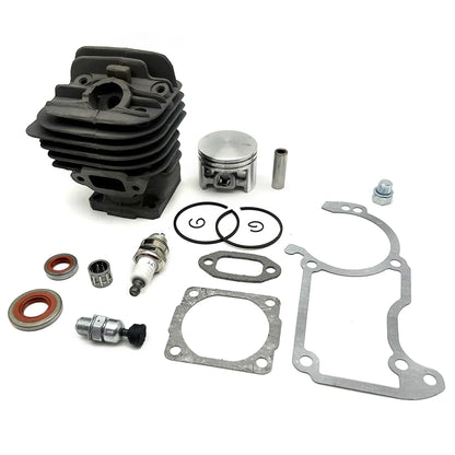 Cylinder Piston Set For Stihl 026 MS260 MS 260 44 Mm Incl Sealing Set And  Plugs Cylinder Exhaust Gasket Kit Garden Tool Parts
