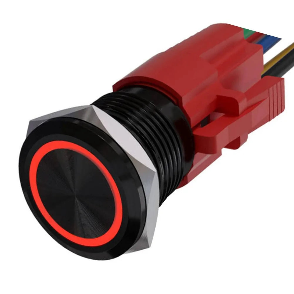 IP67 Waterproof Metal Push Button Switch Self-reset Switch For Automotive Long Electrical Lifespan Smooth Tactile Feel