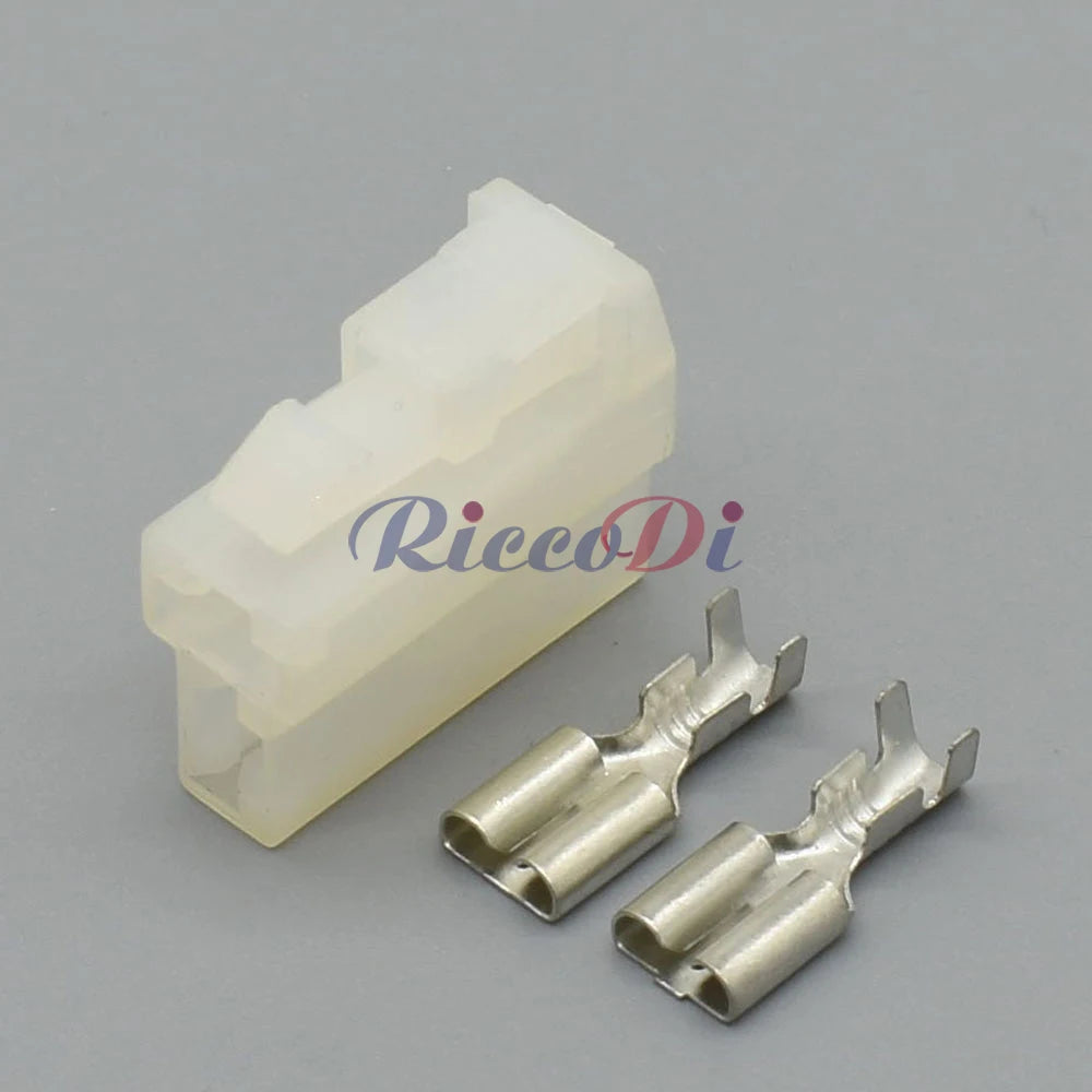 DJ7022A-6.3-11/21 2-Pin 6.3mm Automotive Connector Plug Male Female with Terminal