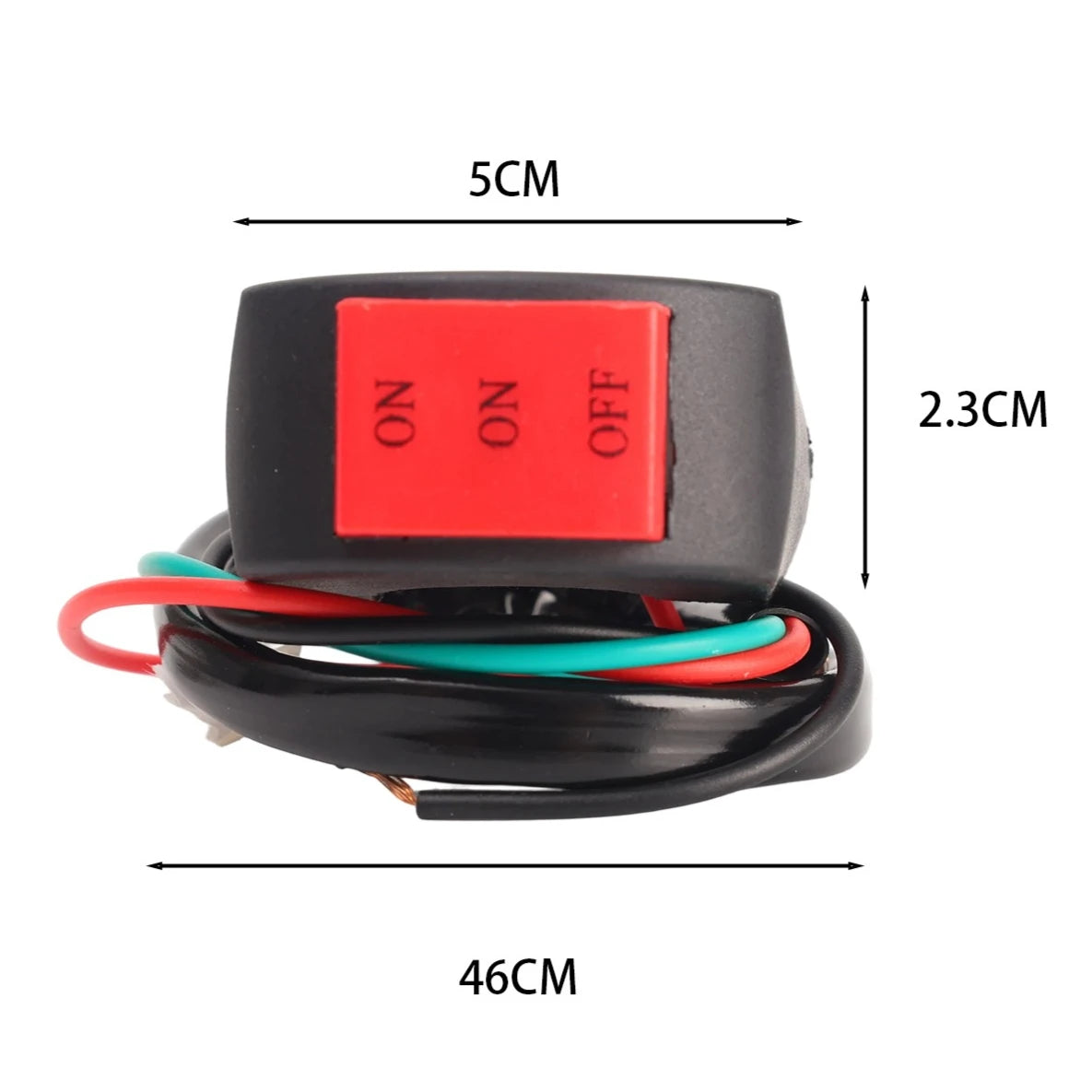 LED Headlight Switch – Far & Near Beam Motorcycle Handlebar Switch Button for Driving Light Control (2/1pcs)