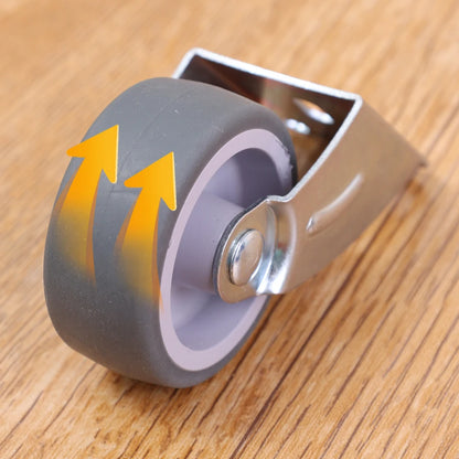 5/1pcs Furniture Casters Wheels Soft Rubber Swivel Caster Quite Roller Wheels for Trolley Baby Crib Bed Wheels Home Accessory