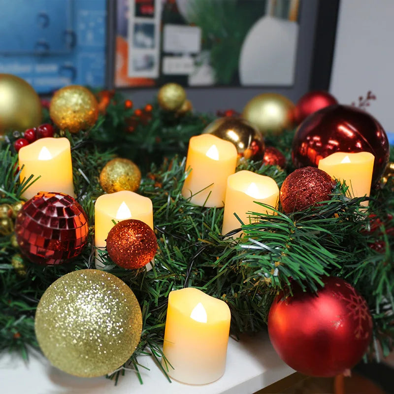 LED Electronic Candle 6-96ps Battery Operated Flameless Tea Light Candles Night Lights for Wedding Birthday Party Decor