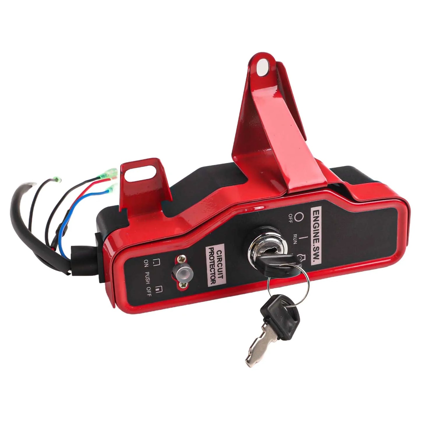 Engines Generator Pump Ignition Switch 168F/170F 188F/190F 20.5 X 7 Cm/8.07 \\\\\\\"x 2.76\\\\\\\" Iron Red+black Brand New