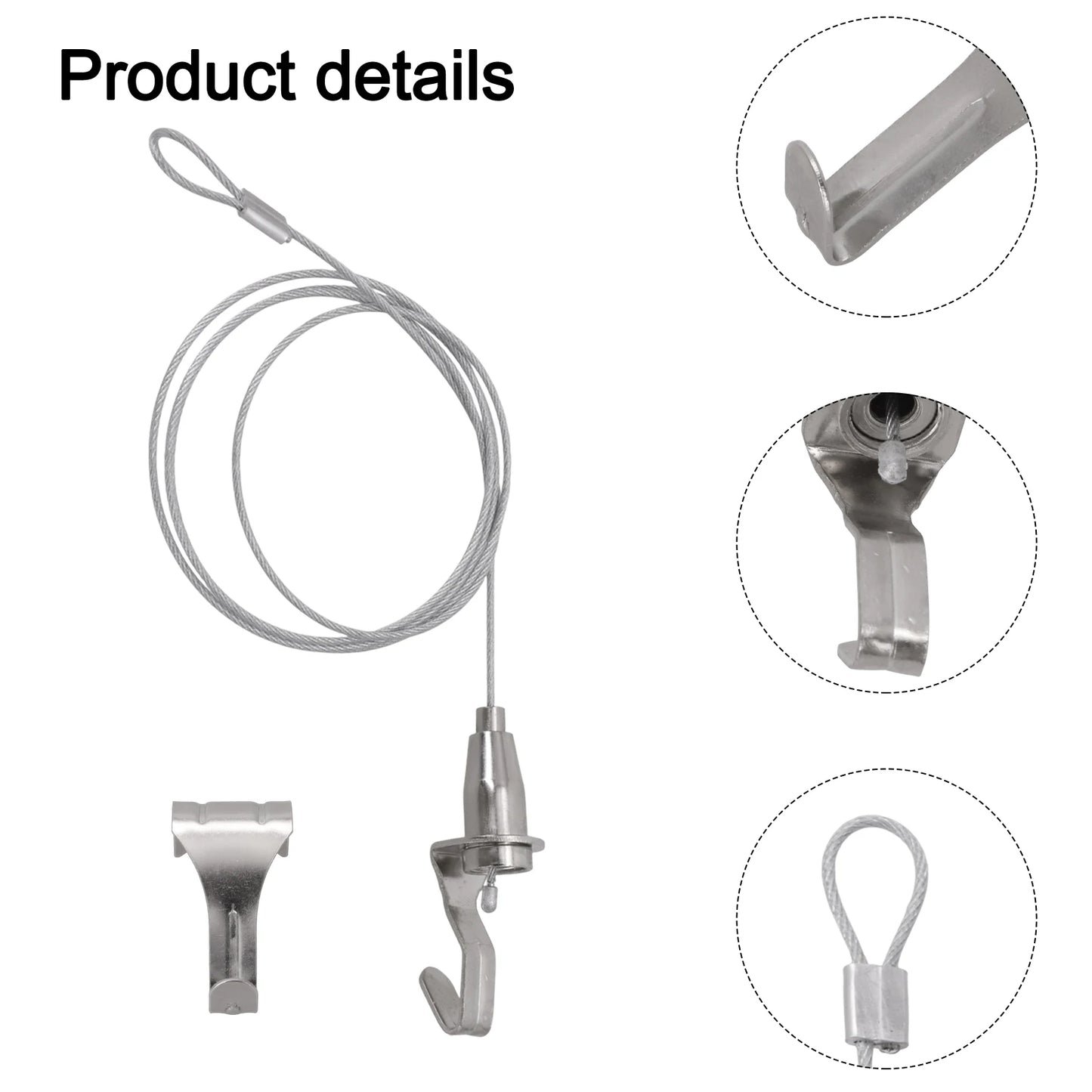Stainless Steel Adjustable Picture Hanging Cable System Supporting Up to 66 lbs Perfect Solution for Home or Gallery Use