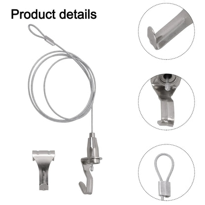 Stainless Steel Adjustable Picture Hanging Cable System Supporting Up to 66 lbs Perfect Solution for Home or Gallery Use