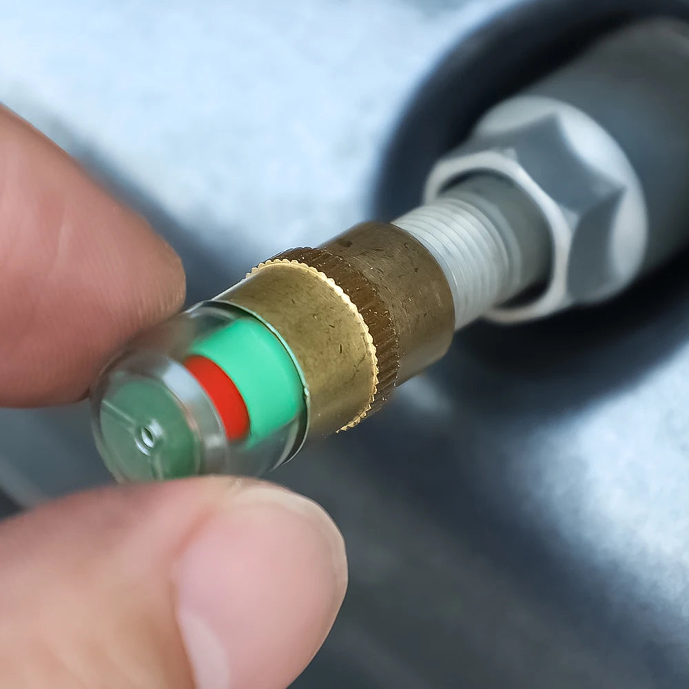 Car Tire Pressure Monitor Valve Stem Caps Sensor Indicator Eye Alert Copper Core Air Detection for Auto Motorcycle Safety Kit