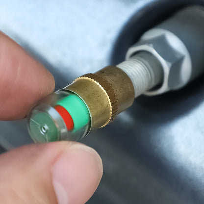 Car Tire Pressure Monitor Valve Stem Caps Sensor Indicator Eye Alert Copper Core Air Detection for Auto Motorcycle Safety Kit