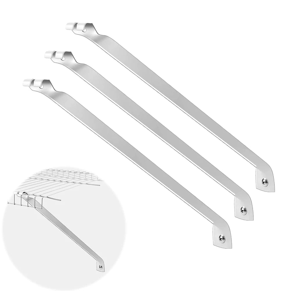 3 Pack Metal For Wire Shelf Support Brackets for Closets Built to Provide Strong Support with Enhanced Load Capacity