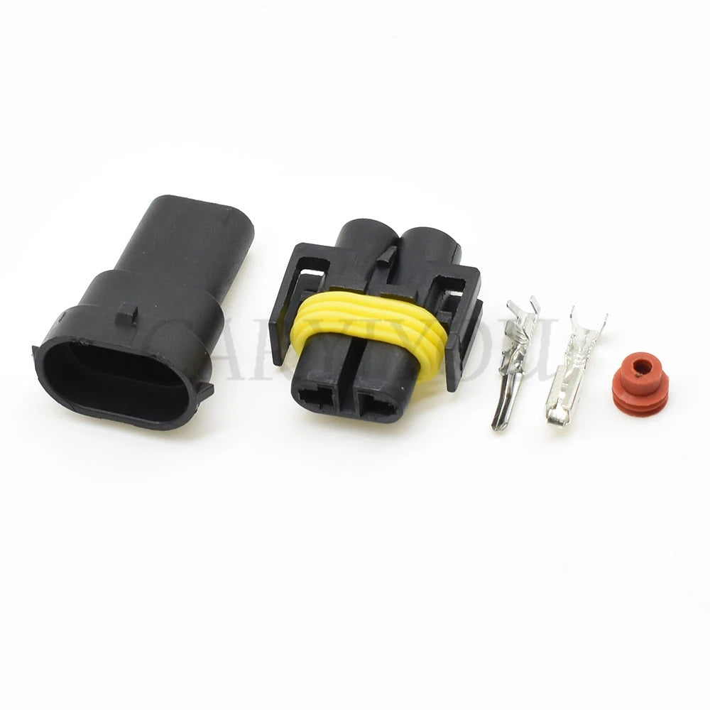 2 Pin 2.8mm Waterproof Fog Lamp Connector DJ7028Y-2.8-11/21 for H11 H8 H9 Headlight Male Female