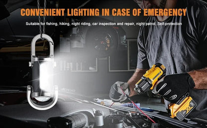 COB LED Keychain Light USB Rechargeable Waterproof Mini Flashlight