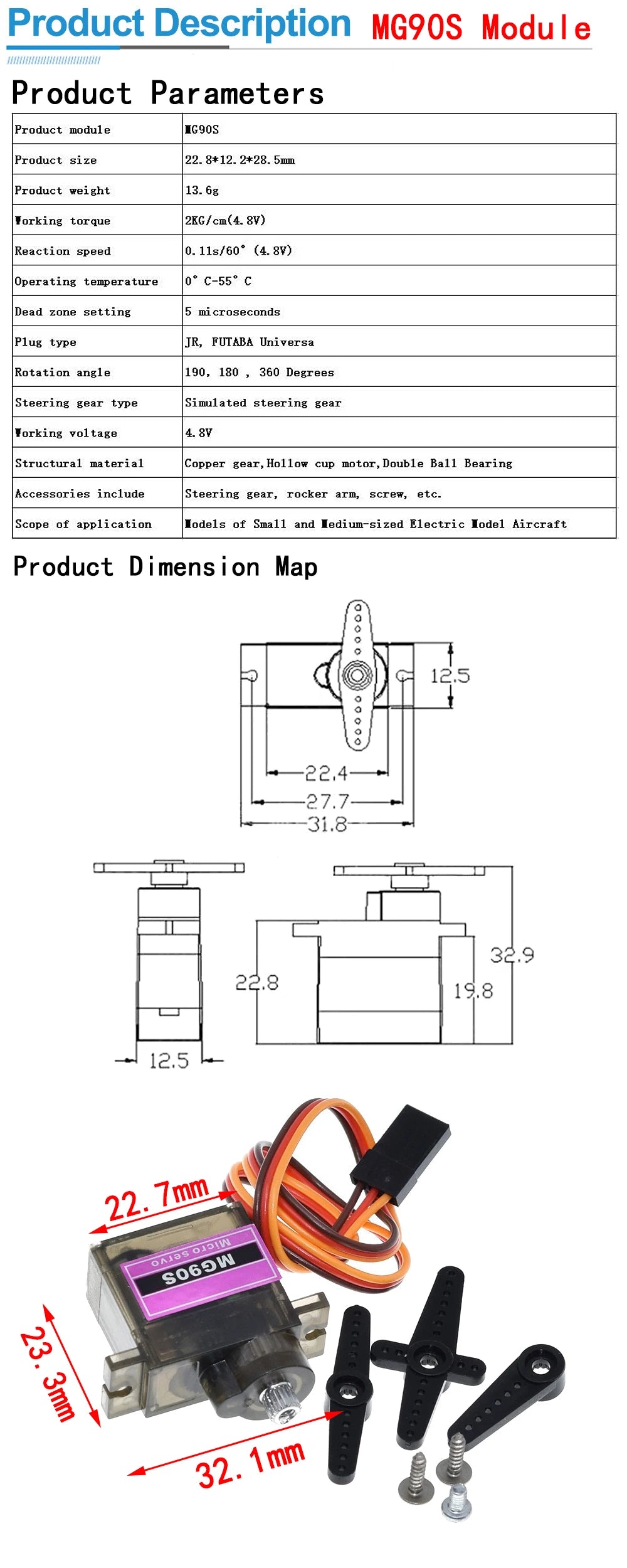RC Mini Micro Servo Tester for SG90 MG90S SG92R Plastic Gear Servos Arduino DIY