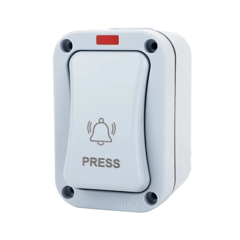 1pcs Outdoor Waterproof Doorbell Control Button Courtyard Mounted Switch (MPM14) 9.00×6.00×5.50 Cm -10~60℃