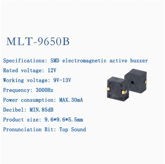 Active and Passive Electromagnetic Patch Buzzers MLT-4020 MLT-5018 MLT-5020 MLT-5030 5525 7525 8530 8540 9025 9032 9045 MLT9650