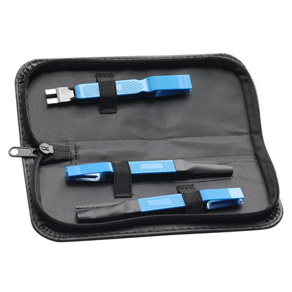 Diamond Coating Terminal Cleaner Kit On-vehicle Fuse Replacement Silver Fits Standard And Mini Fuses Textured Plastic Handles
