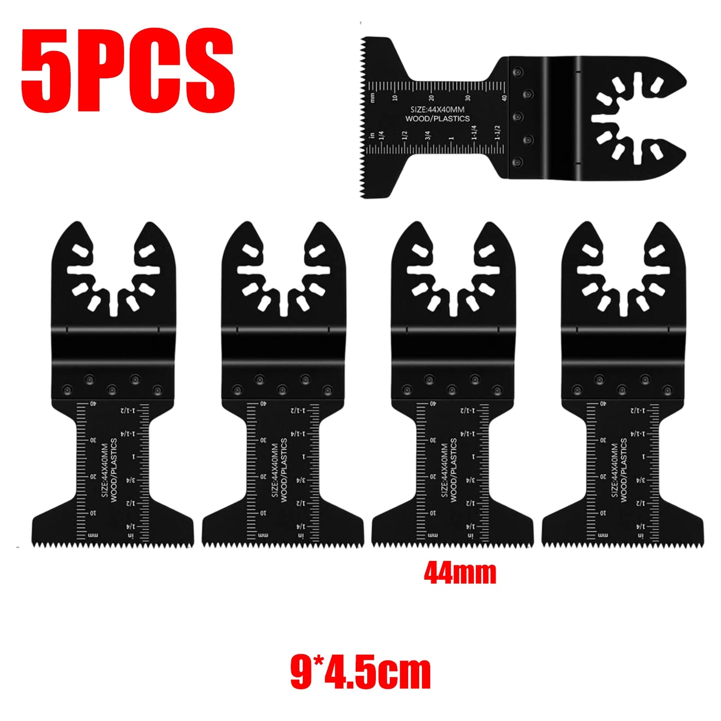 Carbide Oscillating Saw Blades — V-Shaped Quick Release 10mm 20mm 34mm 68mm for Metal, Wood, Nails, Plaster, Drywall, PVC