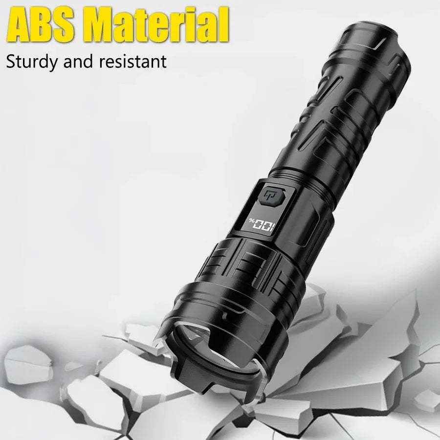 Super Bright LED Flashlight USB Rechargeable Zoom Torch 18650 Battery