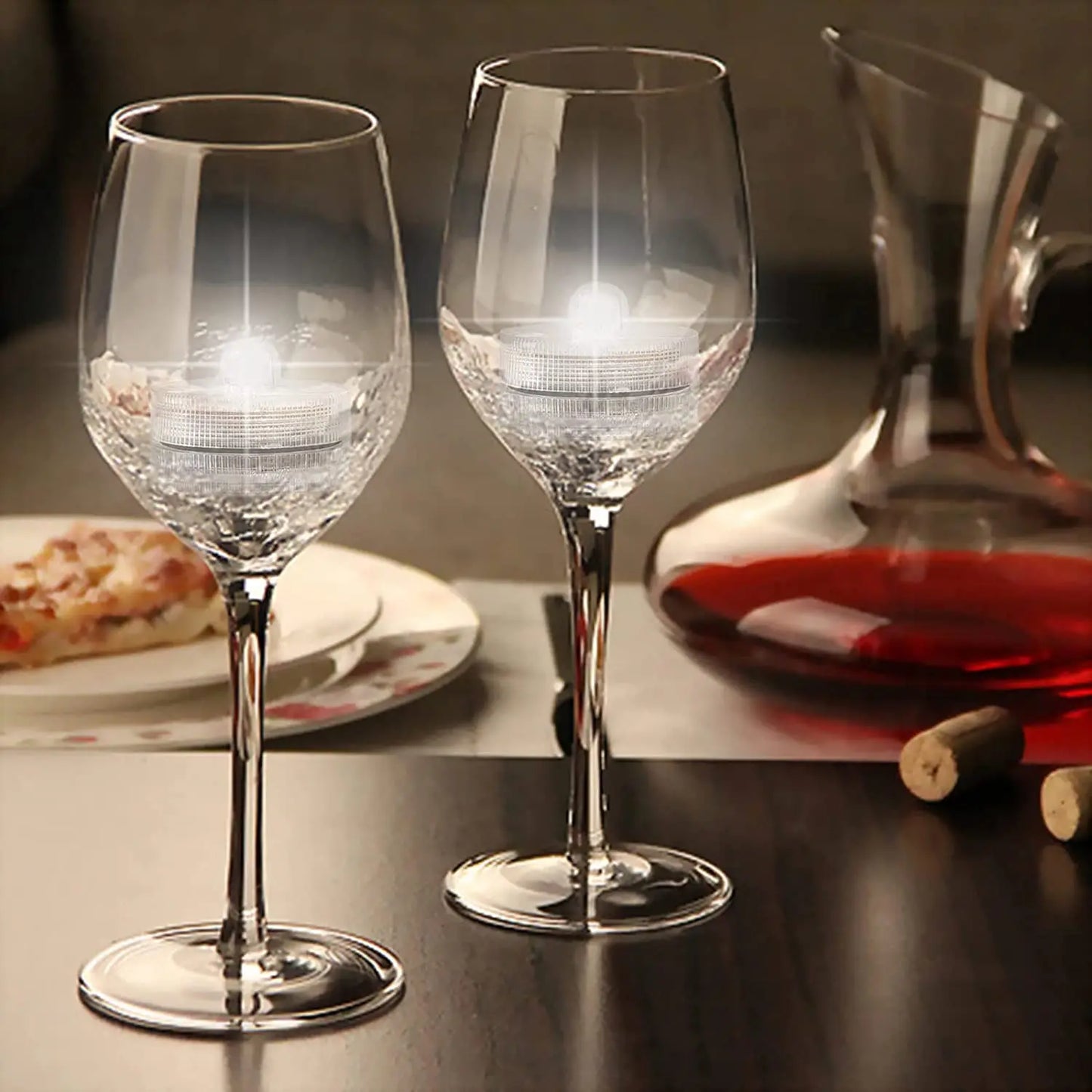 LED Flameless Waterproof Tea Lights Submersible Pool Candle Lights Decor