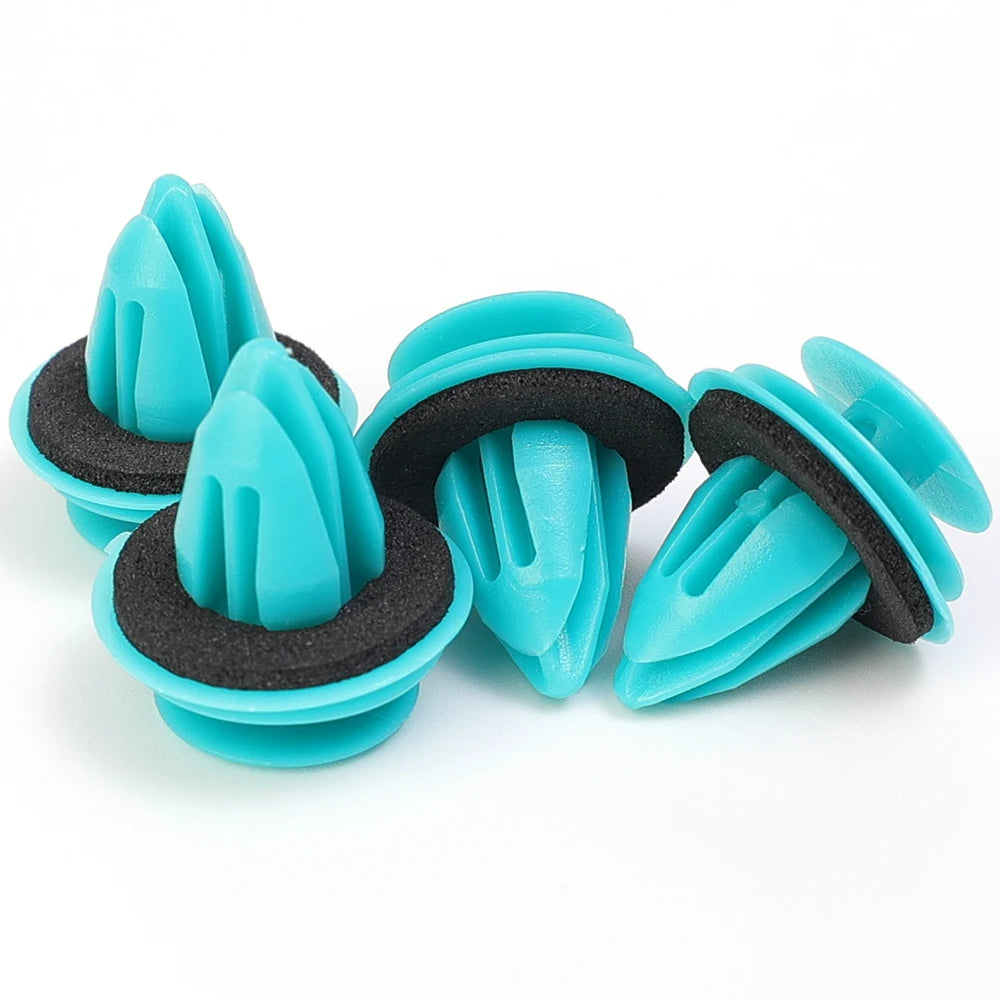 Green Nylon Retaining Clip for Toyota Bumper &amp; Door — Auto Vehicle Retainer Fastener Rivet 20/40pcs