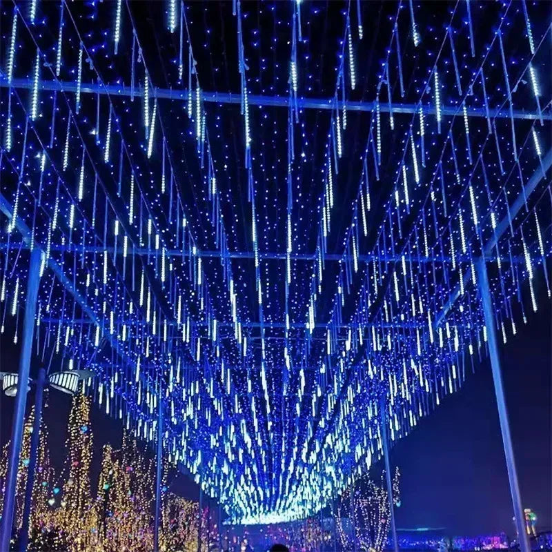 USB Powered LED Meteor Shower Rain Lights for Christmas New Year Decoration Garden Street Party Lighting